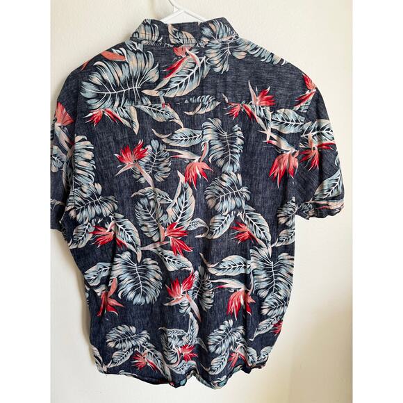 Molokai Surf Co. Men's Button-Up Short-Sleeve Shirt Floral Hawaiian Size XL - Picture 4 of 9